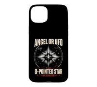 Carcasa para iPhone 15 Plus Ángel o OVNI 8 Estrellas Puntiagudas desclasificado UAP Ezequiel Wheel