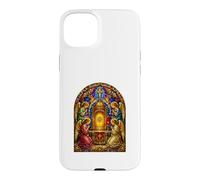Carcasa para iPhone 15 Plus Ángeles En Sagrado Tabernáculo Catedral Gótica Icono Arte Oración