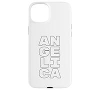 Carcasa para iPhone 15 Plus Angelica Personalized Retro Girls Custom Angelica Name