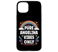 Carcasa para iPhone 15 Plus Angelina Vibes Only Cute Retro Girls Angelina Name