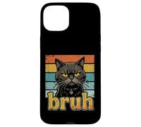 Carcasa para iPhone 15 Plus Angry Cat Funny Attitude Ropa Retro para Mujeres y niñas