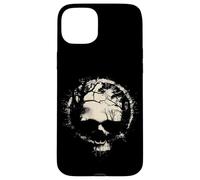 Carcasa para iPhone 15 Plus Anillo de Calavera de Bosque y Luna Surrealista Ghostly Gothic Horror Graphic