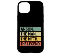 Carcasa para iPhone 15 Plus Anson The Man The Myth The Legend - Cita Personalizada Divertida