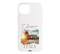 Carcasa para iPhone 15 Plus Antiguos sitios Italianos Roma Coliseo Souvenir Turistas