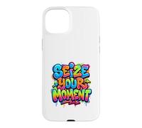 Carcasa para iPhone 15 Plus Aprovecha tu Momento Retro Estética Vibrante