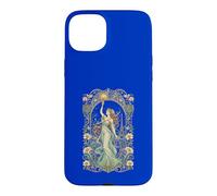 Carcasa para iPhone 15 Plus Art Nouveau París Diosa Floral Noche Cielo Arte