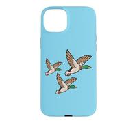Carcasa para iPhone 15 Plus Arte de Pared Retro Kitsch de Tres Patos voladores con 3 Patos voladores