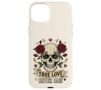 Carcasa para iPhone 15 Plus Arte gótico del Tatuaje de Las Rosas del Amor Verdadero Nunca morirá