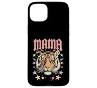 Carcasa para iPhone 15 Plus Arte gráfico de Mama Tiger Face Rebel Mom Wild Animal