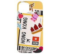 Carcasa para iPhone 15 Plus Aventura de Pase de embarque de Viaje a Hong Kong