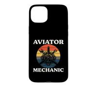 Carcasa para iPhone 15 Plus Aviator Mechanic Retro Aircraft Engine Aviation