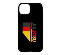 Carcasa para iPhone 15 Plus Bandera Alemana Y Luchador De Jiu-Jitsu De Alemania