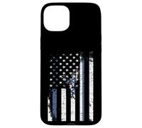 Carcasa para iPhone 15 Plus Bandera de Israel Envejecido, Encima, Bandera Americana