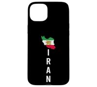 Carcasa para iPhone 15 Plus Bandera de león y Sol de Irán, diseño de símbolo del Patrimonio Persa