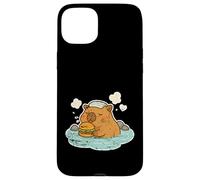 Carcasa para iPhone 15 Plus Baño Relajado Capybara Burger Onsen