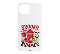 Carcasa para iPhone 15 Plus Bebida de Mano Spooky Summer Watermelon Skeleton