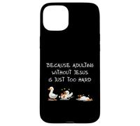 Carcasa para iPhone 15 Plus Because Adulting Without Jesus Is Just Too Hard Christian