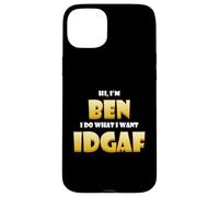 Carcasa para iPhone 15 Plus Ben Costume Idgaf Cute Personalized First Name Benjamin Bens