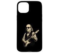 Carcasa para iPhone 15 Plus Ben Franklin Tocando la Guitarra Divertido 4 de Julio Retro Vintage