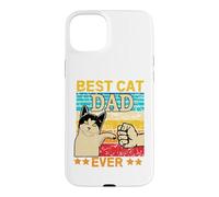 Carcasa para iPhone 15 Plus Best Cat Dad Ever For Dad Grandpa Fathers Day Cat Daddy