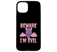 Carcasa para iPhone 15 Plus Beware I'm Evil Lindo Murciélago