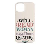 Carcasa para iPhone 15 Plus Bien Leído Mujer Lectora Cita Amante de Libros Feminista