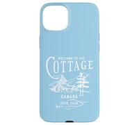 Carcasa para iPhone 15 Plus Bienvenido a la cabaña Canadá Único Retro Vintage
