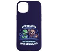 Carcasa para iPhone 15 Plus Bigfoot & Alien se meten en Perdedor, Estamos Tomando Malas Decisiones