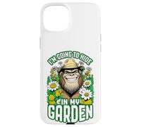 Carcasa para iPhone 15 Plus Bigfoot Gardener Hide In My Garden Flores de jardinería Divertidas