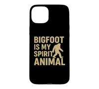Carcasa para iPhone 15 Plus Bigfoot Is My Spirit Animal Funny Sasquatch Retro Design