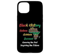 Carcasa para iPhone 15 Plus Black History Believe Achieve Achieve Succeed African Men Women Kids
