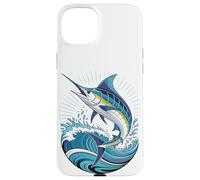 Carcasa para iPhone 15 Plus Blue Marlin Ocean Graphic Fishing