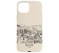 Carcasa para iPhone 15 Plus Boise Idaho Vintage Horizonte Dibujo
