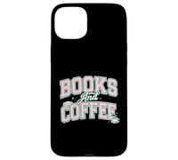 Carcasa para iPhone 15 Plus Books and Coffee Cozy Reader Typography Pastel Design