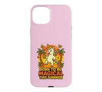 Carcasa para iPhone 15 Plus Born to Be Magical Summer Vibes Piña Unicornio