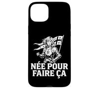 Carcasa para iPhone 15 Plus Born To Do This Juana de Arco Cita inspiradora en francés