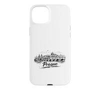 Carcasa para iPhone 15 Plus Bosquejo de Paisaje Urbano del Puente de Carlos de Pr