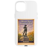 Carcasa para iPhone 15 Plus Boston Minute Historical Park Aerial Revolution Arte de Viaje