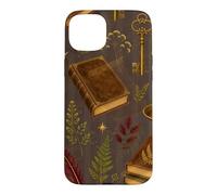 Carcasa para iPhone 15 Plus Botánicos de la Biblioteca de Medianoche