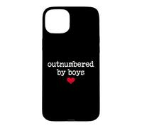 Carcasa para iPhone 15 Plus Boy Mom Outnumbered by Boys Mama,I Love My Sons,Mom of Boys