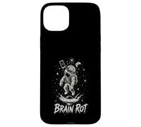 Carcasa para iPhone 15 Plus Brain Rot Astronaut Graphic Surrealista Space Gamer Meme Gift
