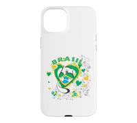 Carcasa para iPhone 15 Plus Brasil-Brasil - Corazón de Gato Lindo Amante de la Bandera de Brasil