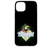 Carcasa para iPhone 15 Plus Brasil tucán Retro Samba Carnaval Recuerdo Vintage
