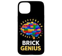 Carcasa para iPhone 15 Plus Brick Genius Master Builder bloquea la construcción de cumpleaños para niños
