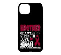 Carcasa para iPhone 15 Plus Brother of a Warrior Multiple Myeloma Family Matching Gifts