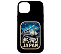 Carcasa para iPhone 15 Plus Bullet Train Japón Midnight Shinkansen Retro Anime Sovenir