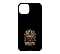 Carcasa para iPhone 15 Plus Burn Bright Bow Never Norse Dragon Viking Runes