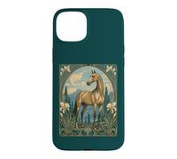 Carcasa para iPhone 15 Plus Caballo Art Nouveau Magestic Akhal-Teke