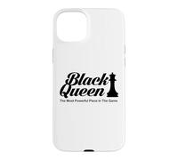 Carcasa para iPhone 15 Plus Camiseta de ajedrez Black Queen The Most Powerful Piece