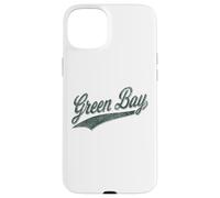 Carcasa para iPhone 15 Plus Camiseta Deportiva clásica con Texto en inglés Green Bay Wisconsin Varsity Script